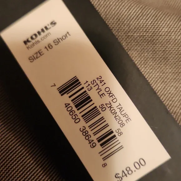 NWT Apt. 9 Heather Taupe Trousers Size 16 Short - Picture 4 of 9